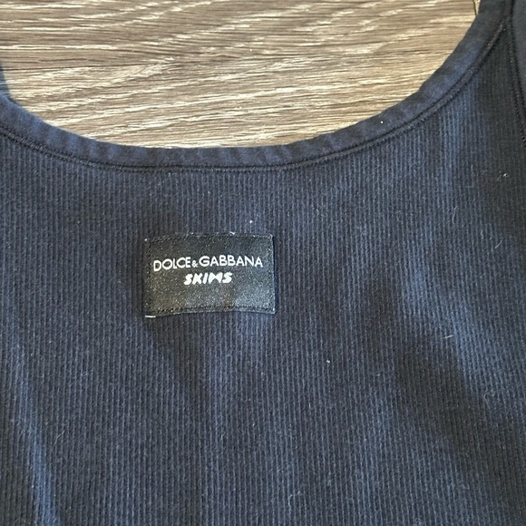 Black skims x dolce and gabbana ribbed tank top size m - Picture 2 of 4